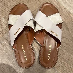 Coach leather sandals